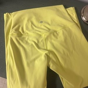 Neon lululemon yoga pants